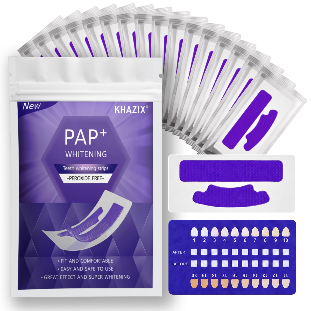 Teeth Whitening Street - 1/7 pairs Teeth Whitening Strips for