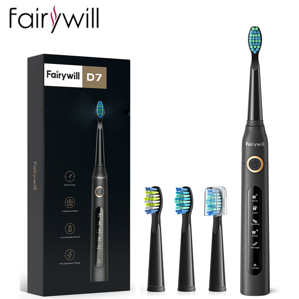 Teeth Whitening Toothbrush - Fairywill Electric Sonic Toothbrush USB Charge