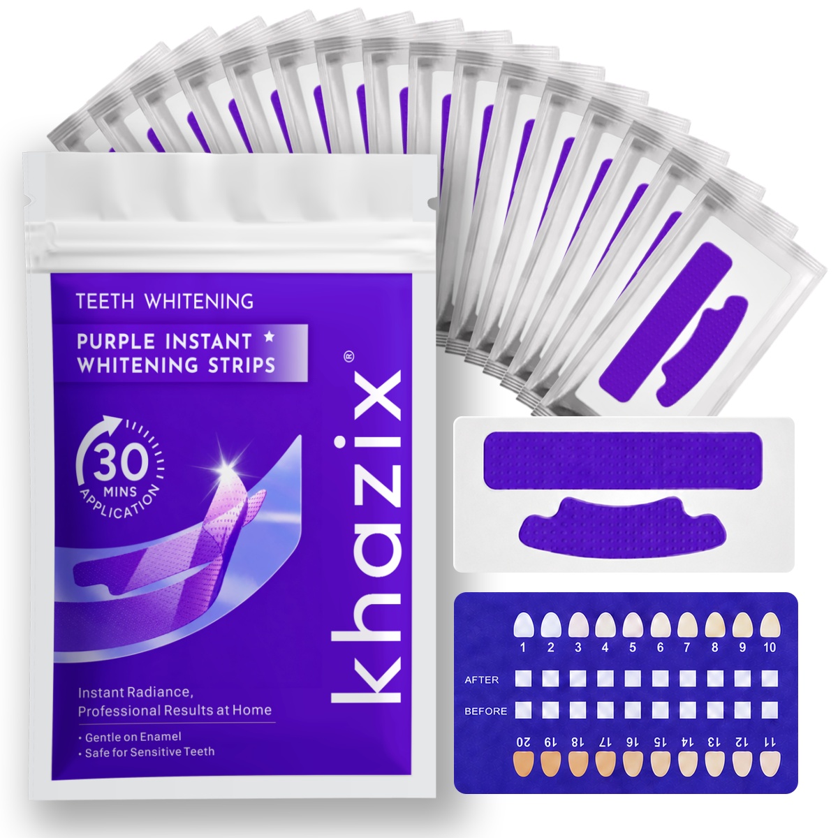 Teeth Whitening Street - 1/7 pairs Teeth Whitening Strips for