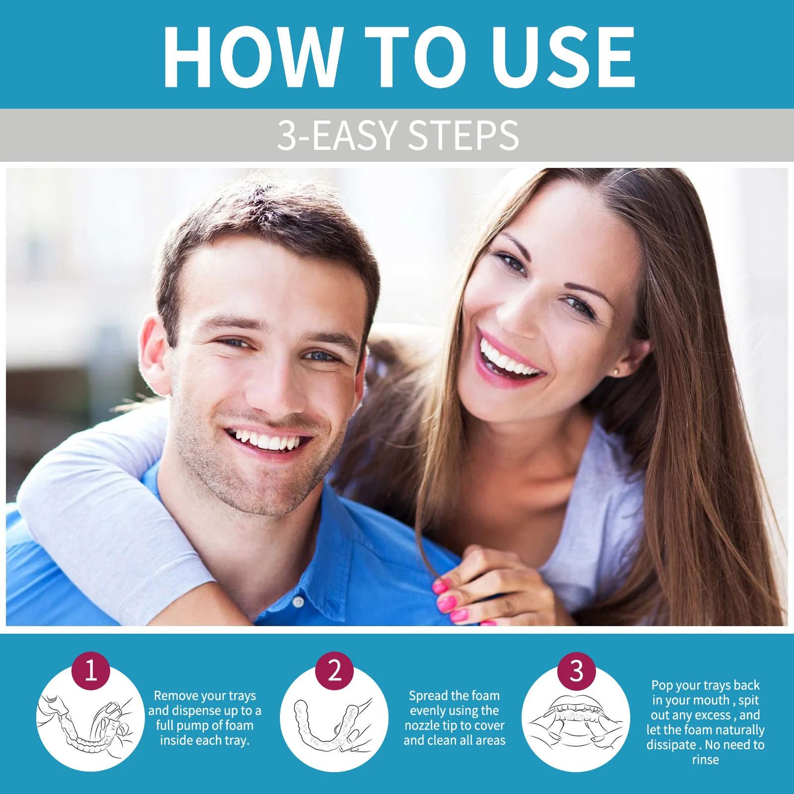 Aligner Denture Cleaner Foam D - đánh giá và giá Teeth Whitening With Braces